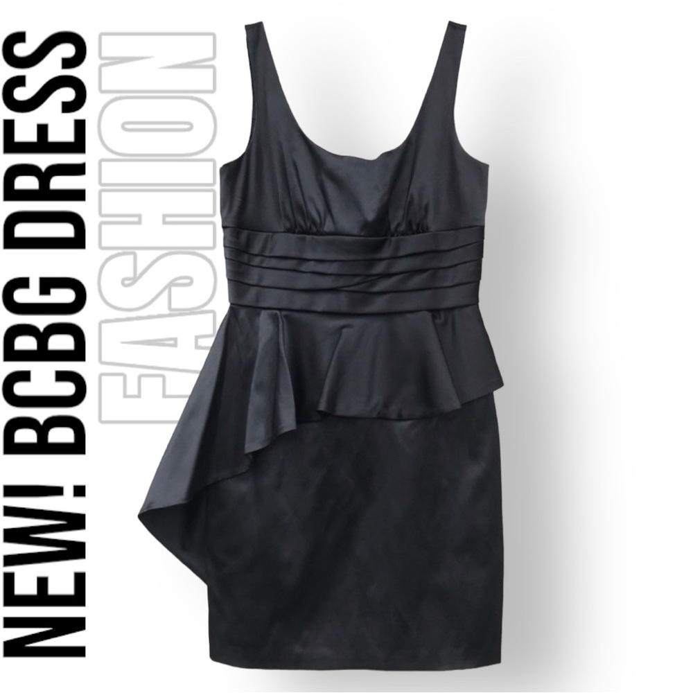 NWT BCBG Generation Black Silk Cocktail Dres